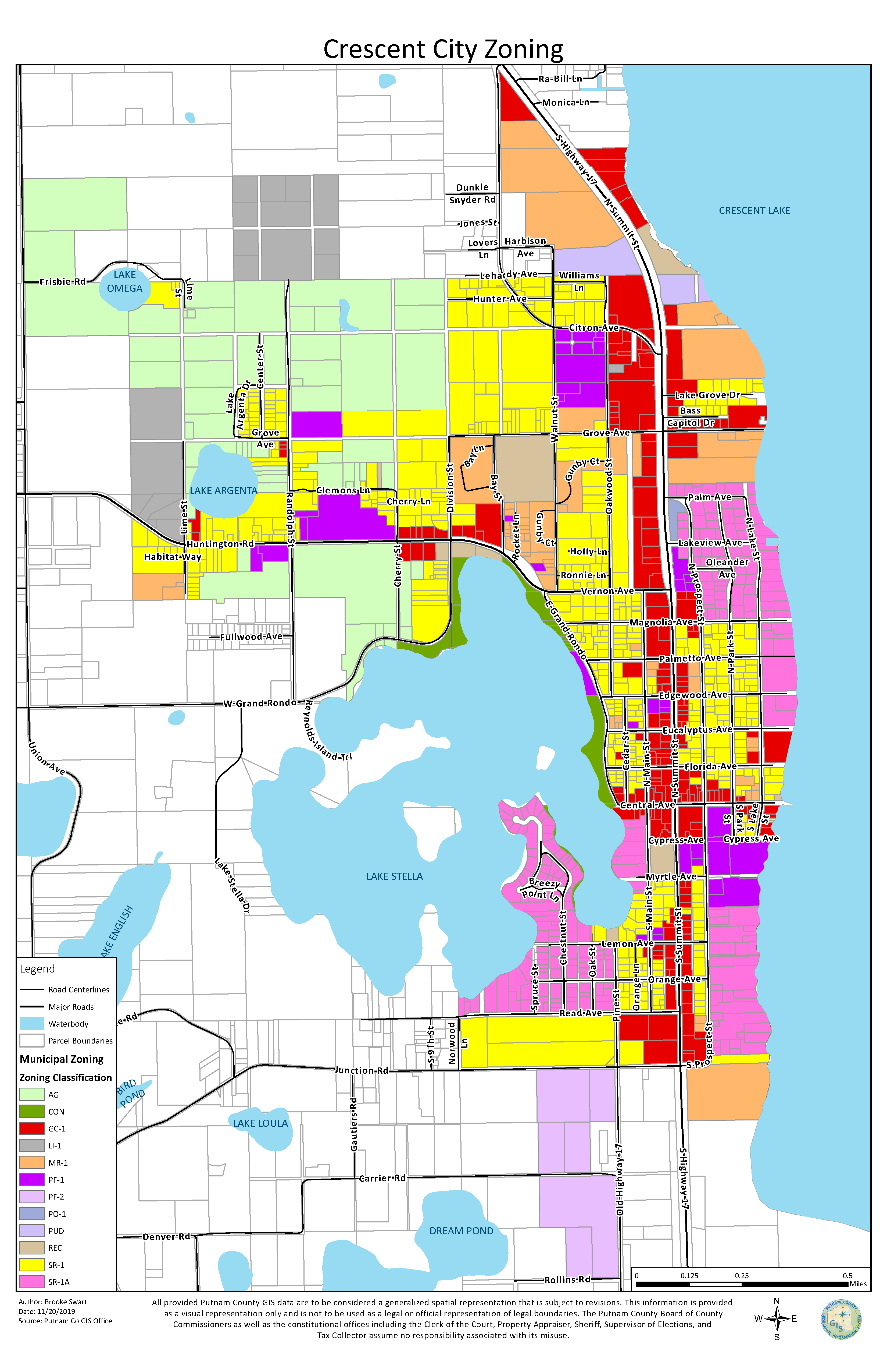 Putnam County Property Lines Land Use & Zoning Maps - Crescent City, Florida